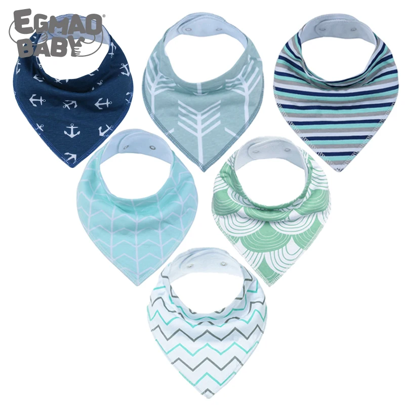 Новый стиль детские слюнявчики Слюнявчики унисекс 6 шт. в упаковке хлопковые