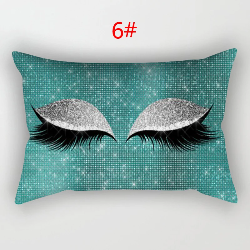

3050cm Cute Eyelashes Printed Pillowcase Rectangle Throw Cushion Cover Sofa Pillow Cases Home Decoration