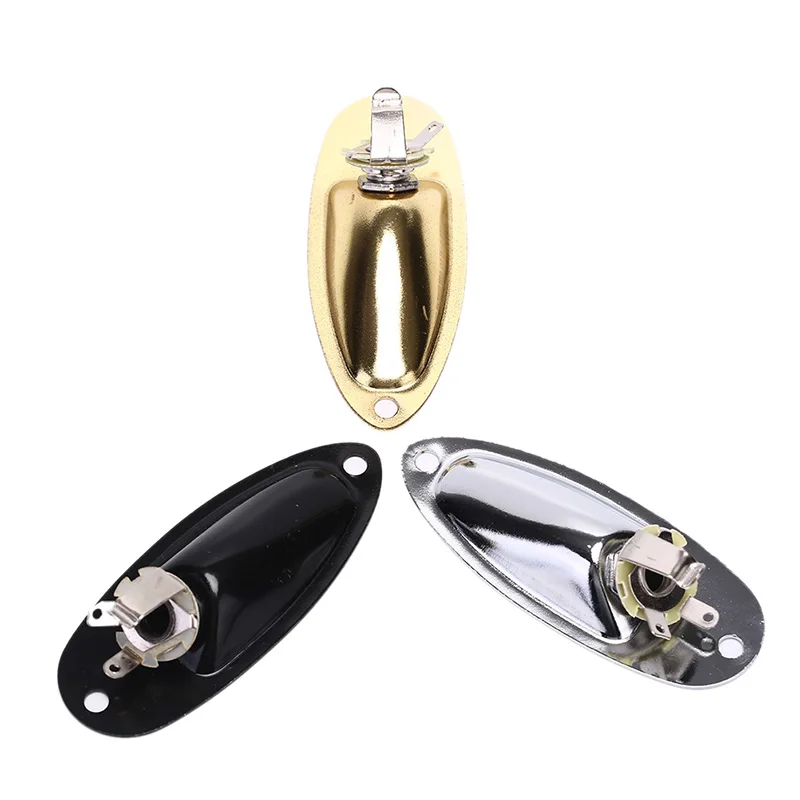 

Professional Boat Style 1/4" Guitar Pickup Output Input Chrome Jack Plug Socket for Strat Electric Guitars Guitar Parts