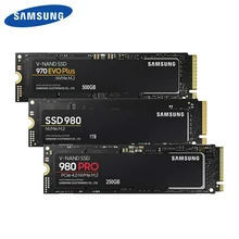 SAMSUNG SSD M.2 500GB 970 EVO Plus NVMe Internal Solid State Drive 980 PRO 1TB Hard Disk 980 Nvme 250GB HDD untuk Komputer Laptop