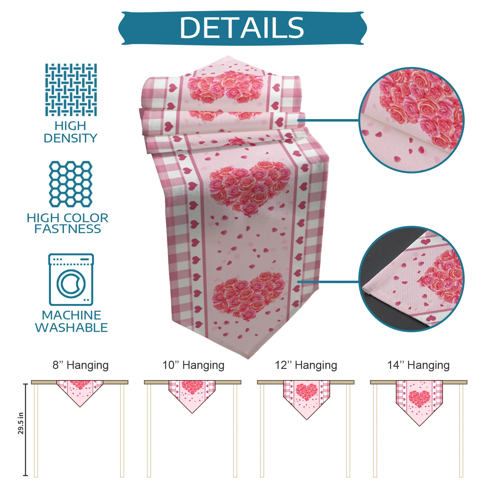 Скатерть в розовую клетку для украшения стола на День святого Валентина | Дом и