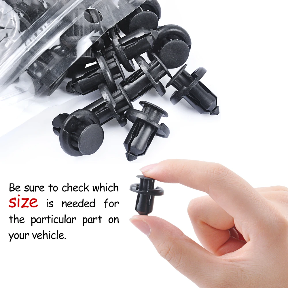 Partsworld 100PCS Bumper Clips 10mm Fender Liner Clip for Hond and Acura Plastic Rivet Retainer Replace OEM: 91503-SZ3-003 | Автомобили и