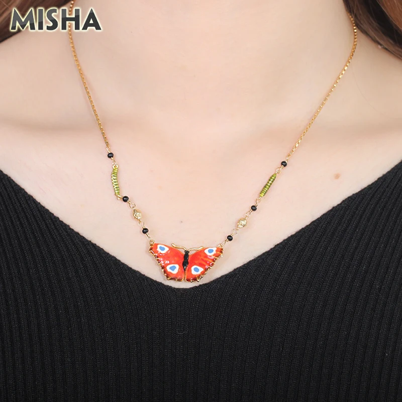 MISHA Модные Ювелирные наборы для женщин ожерелье серьги открытые кольца ручная