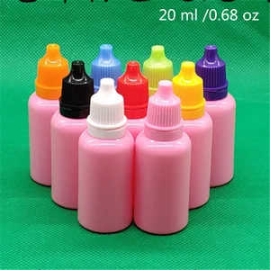 Image for 50pcs 20ml Empty Pink Plastic Bottles Liquid Packa 