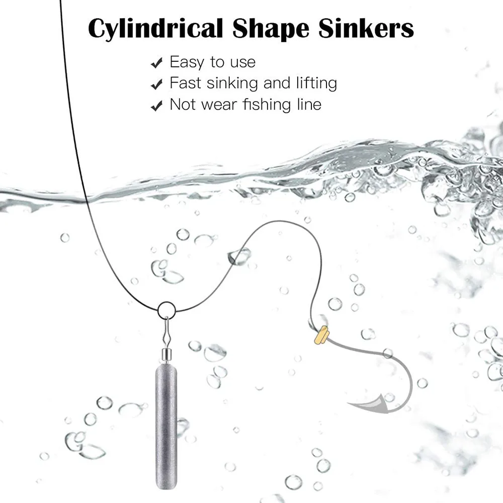 5pcs/10pcs Fishing Sinker 3.5g 5g 7g 10g 14g 20g Drop Shot Weight Sinkers Fishing Tackle Accessories