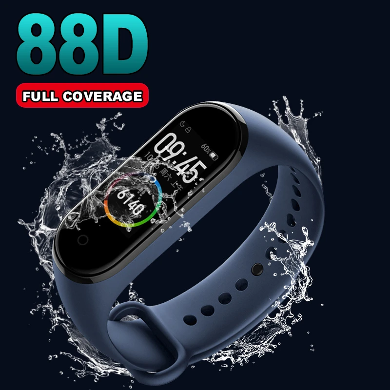 5 шт./лот 88D Защитная пленка для полного экрана Гидрогелевая пленка для Xiaomi Mi Band 4 HD настоящая мягкая защитная пленка на Xiomi Mi Band 4 Band4