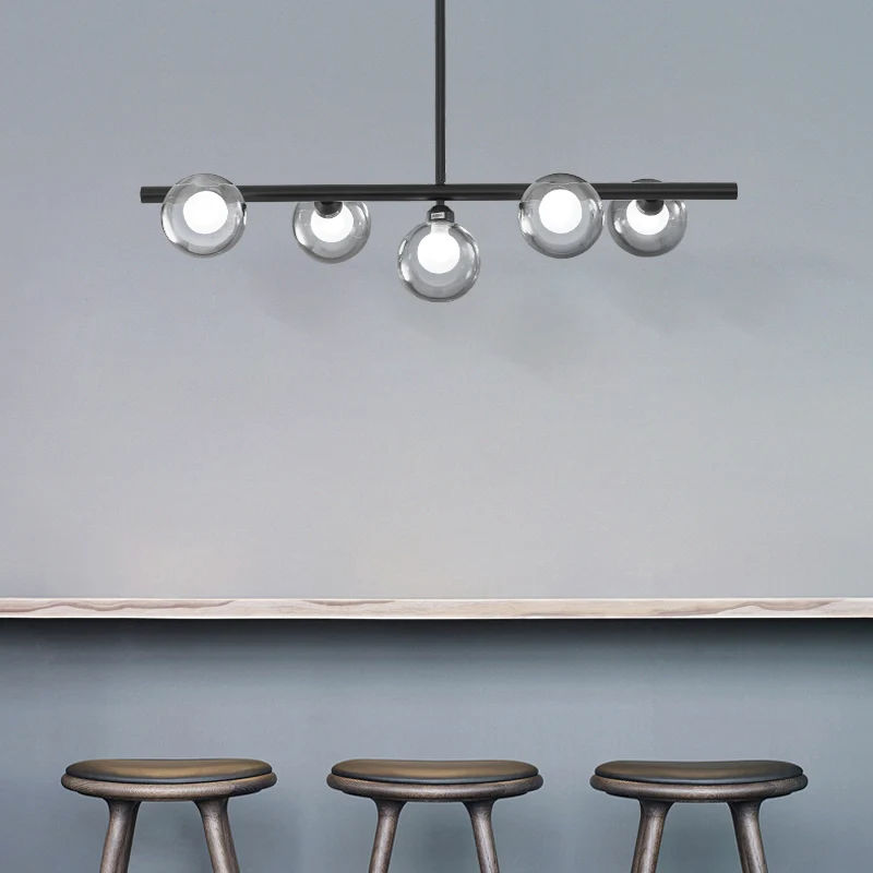 Скандинавская простая черная/Золотая люстра потолочный светильник в стиле лофт