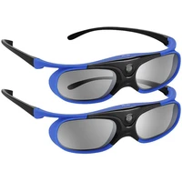 top deals 2pcs active shutter eyewear dlp link 3d glasses usb rechargeable for dlp link projectors compatible with benq w1070 w7