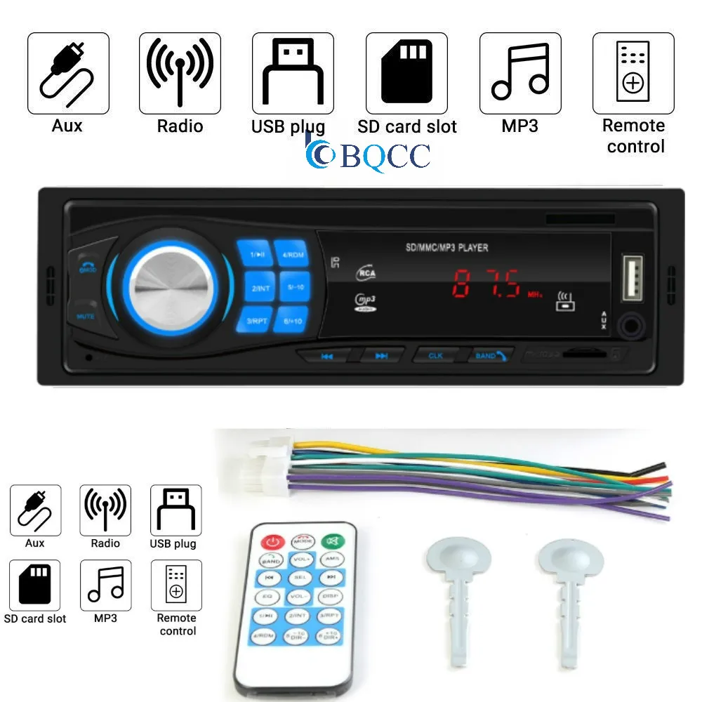 Автомагнитола 1Din 12 В стерео MP3 плеер с Bluetooth USB AUX FM радио|Автомобильные