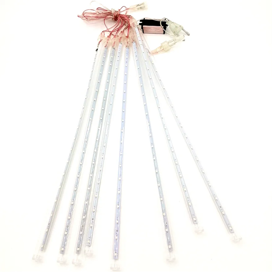 

30/50cm Led Curtain Icicle String Light Outdoor Meteor Shower Christmas Garland Fairy Lights for Wedding Party Garden Decoration