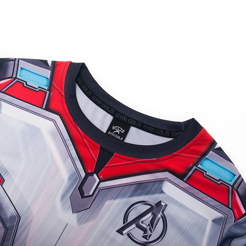 quantum realm cosplay premium captain america 3d printed costume compression t shirt finess gym quick drying tight tops marvel free global shipping