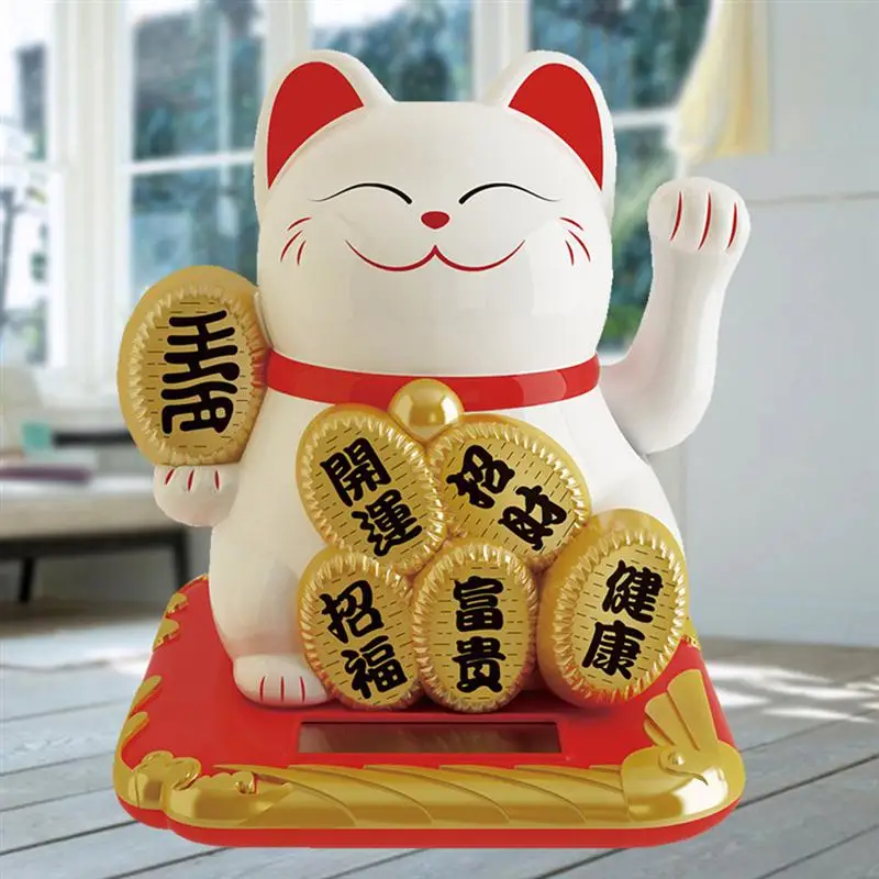 1 шт. украшение в виде кошки на солнечной батарее ручной развевающийся декор с