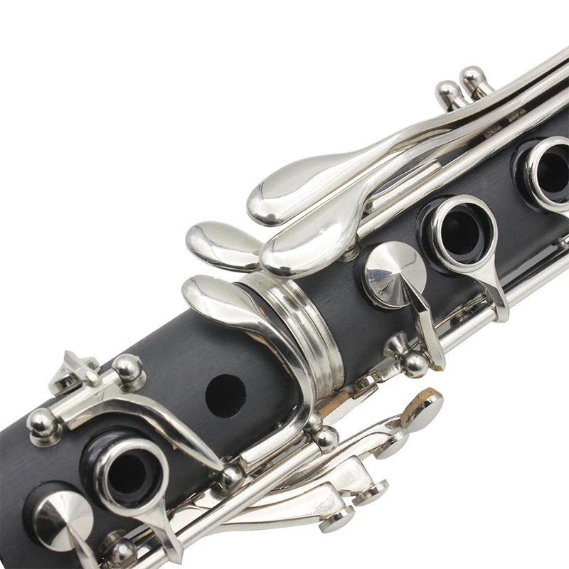 

SLADE ABS 17 Key Clarinet bB Flat Soprano Binocular Clarinet with Cleaning Cloth Gloves Screwdriver Reed Case Woodwind Instrumen
