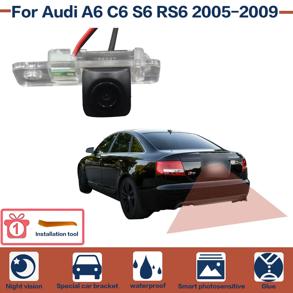 

Night Vision Full HD Car Rear View Reverse Backup Camera High Quality CCD For Audi A6 C6 S6 RS6 2005-2009