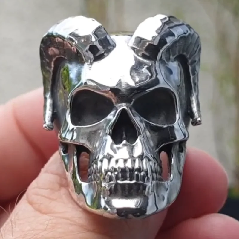 Модные мужские кольца в стиле хип-хоп с черепом 4 виде призрака головы черепа