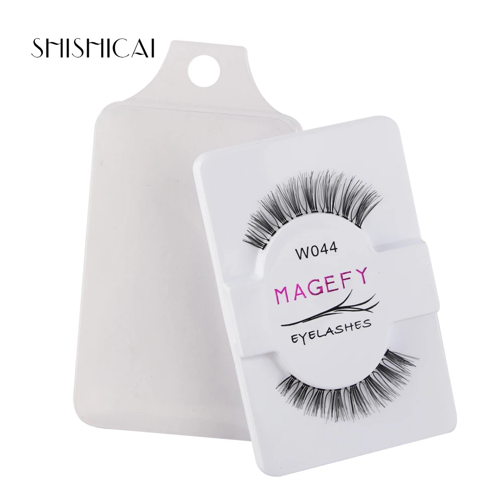 50 Pairs/Lot False Eyelashes pack Natural Black Synthetic Hair Full Strip Lashes 1-1.5cm Women Makeup Tools Cilios | Красота и