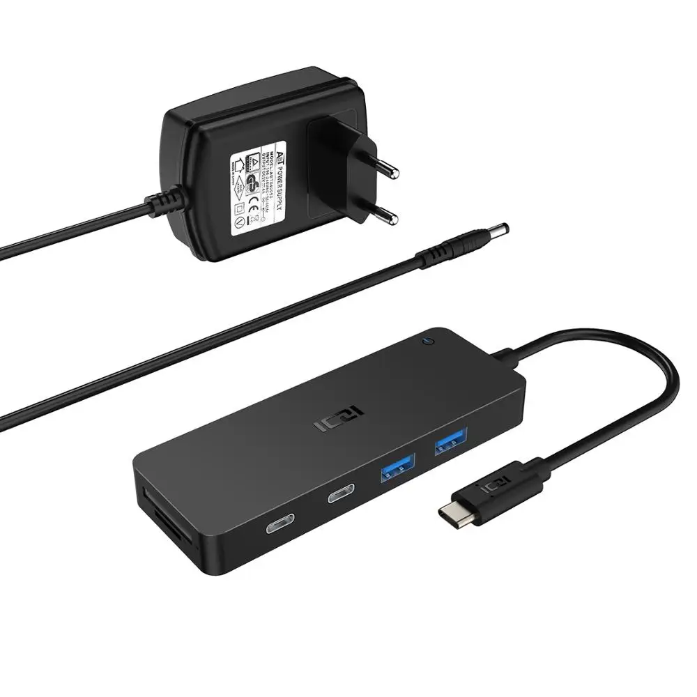 ICZI 8 в 1 USB C концентратор type до 4 * 3 0 + SD/TF кард ридер 2 порт для передачи данных с