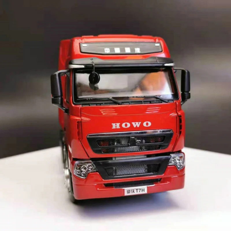 

Howo T7H Truck Diecast 1:36 Scale Drag Semi-hanging Heavy Alloy Truck Model Cars Classic Collection DIY Semi-trailer Vehicle