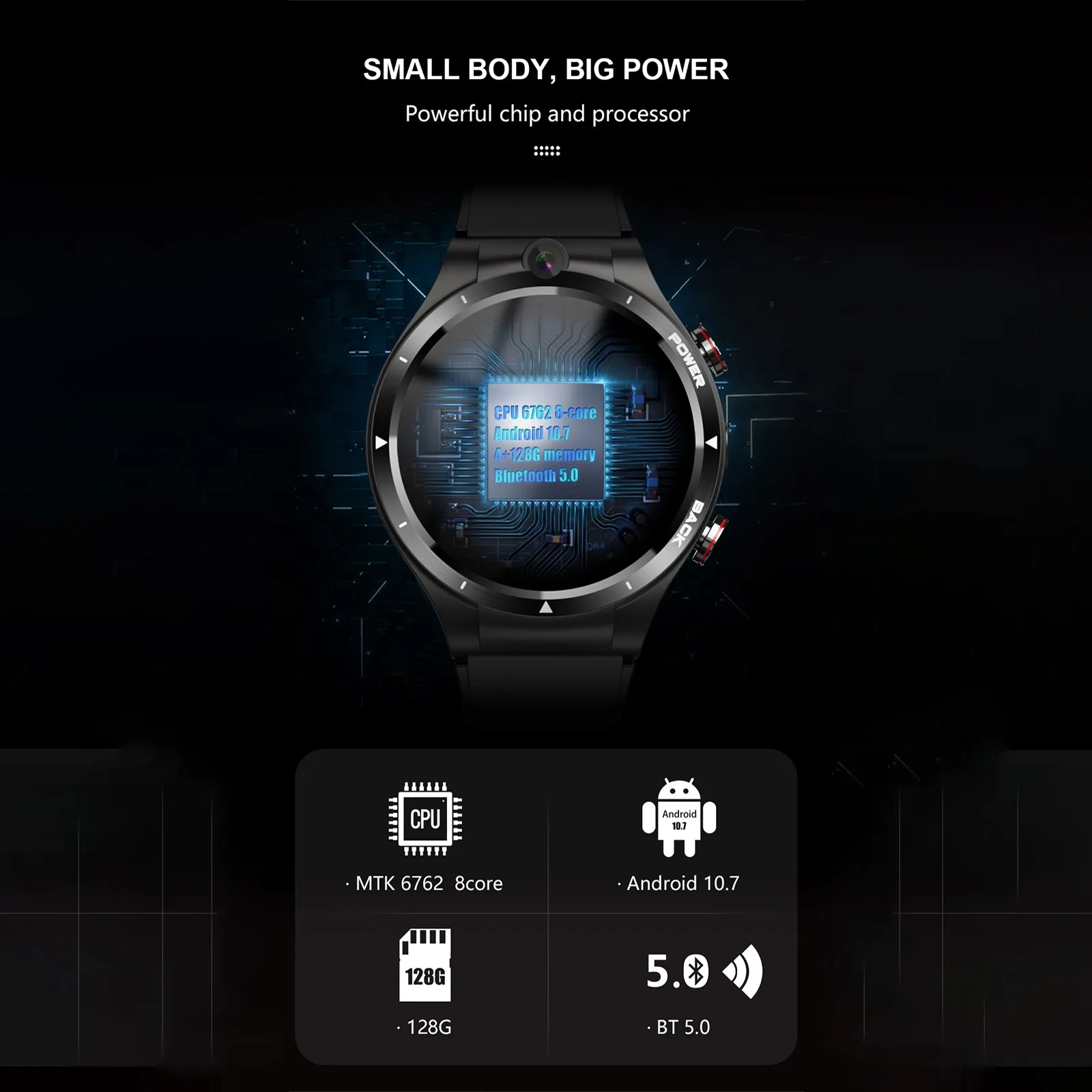 

2021 LEMFO LEM15 Smart Watch 4G Android 10.7 Helio P22 Chip 4G 128GB LTE 4G SIM 900mAh Power Bank 2021 Dual Camera for Men