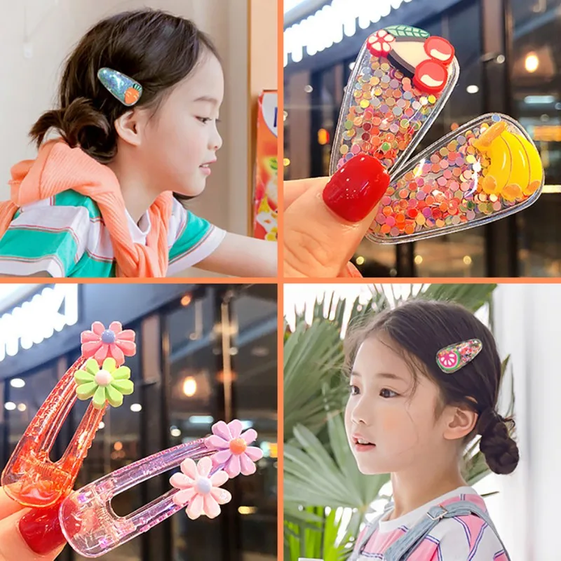 5 шт. всесезонные новые детские заколки для волос девочек Металлические