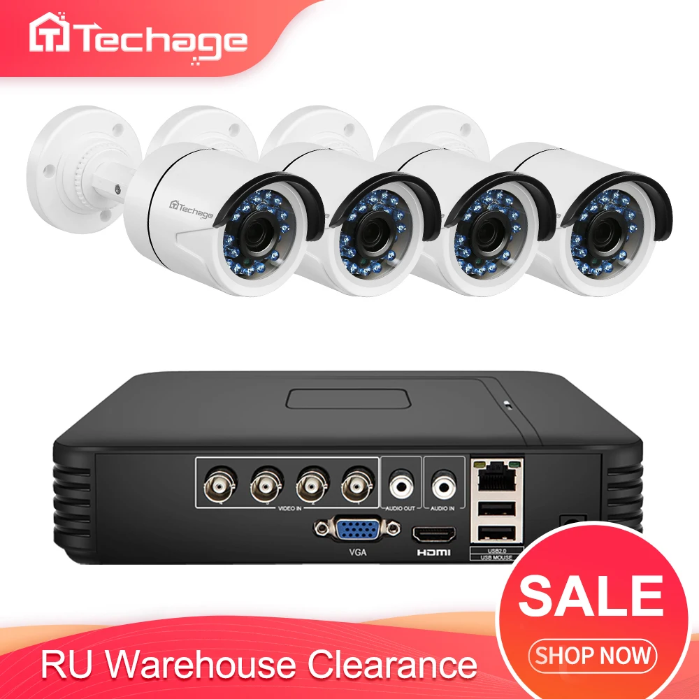 Камера видеонаблюдения Techage инфракрасная камера безопасности с функцией ночного