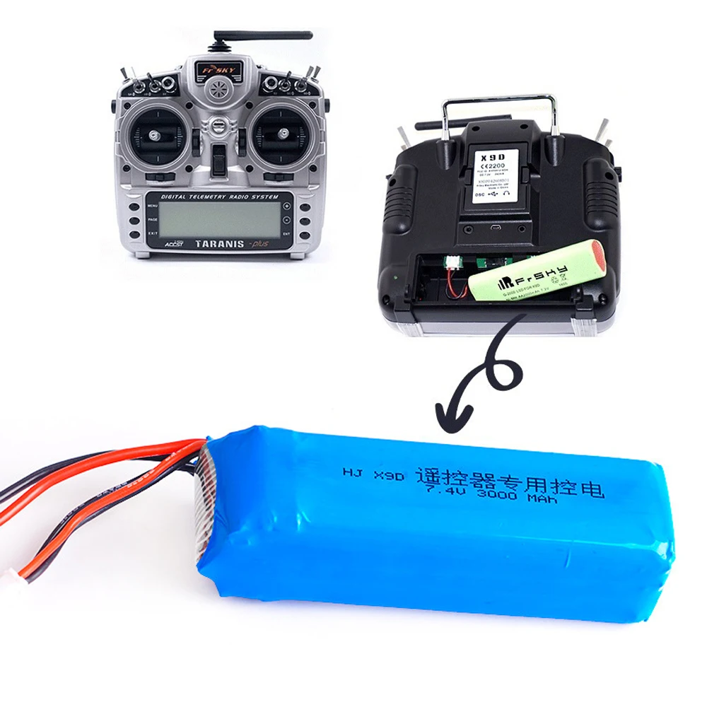 7 4 В аккумуляторная батарея и зарядное устройство для Frsky Taranis X9D Plus передатчик