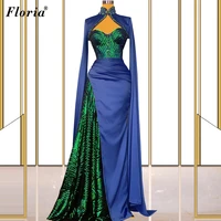 arabic blue mermaid evening dresses for women designed long evening gown formal special occasion celebrity dress %d0%b2%d0%b5%d1%87%d0%b5%d1%80%d0%bd%d0%b5%d0%b5 %d0%bf%d0%bb%d0%b0%d1%82%d1%8c%d0%b5