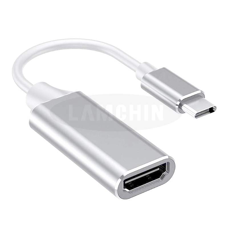 Sliver Usb type C hdmi-кабель, адаптер 4K type-C к HDMI концентратор адаптер для мобильного телефона и ноутбука тип компьютера-C HDMI - Цвет: Sliver