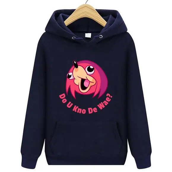 U Kno De Wae? Kawaii интернет меме мужские толстовки с капюшоном забавные Wae Ugandan Knuckles The Way