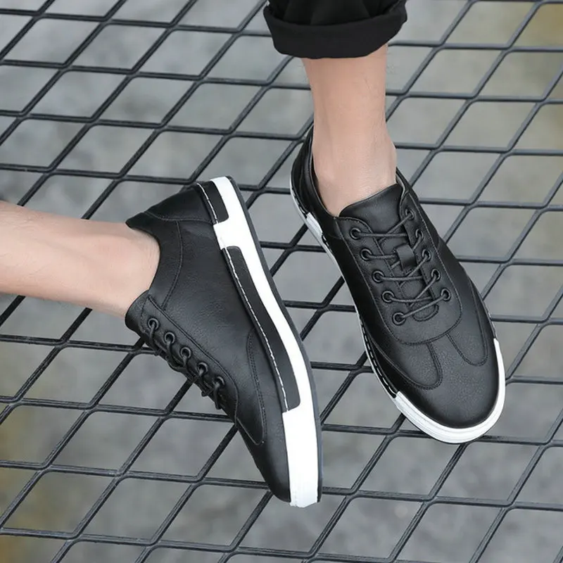 

Fashion Brand new mens Flats casual Soft leather lace up shoes breathable lightweight sneakers big size BE-78