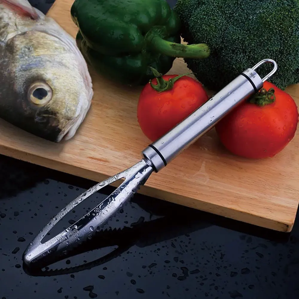 1 шт. скребок из нержавеющей стали для рыбной чешуи строгальный крючок двойной