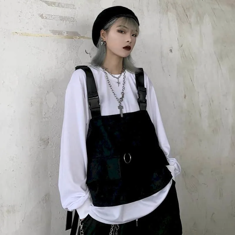 

Vest Dark system tooling functional style vest female student Korean version loose BF summer new Harajuku sleeveless
