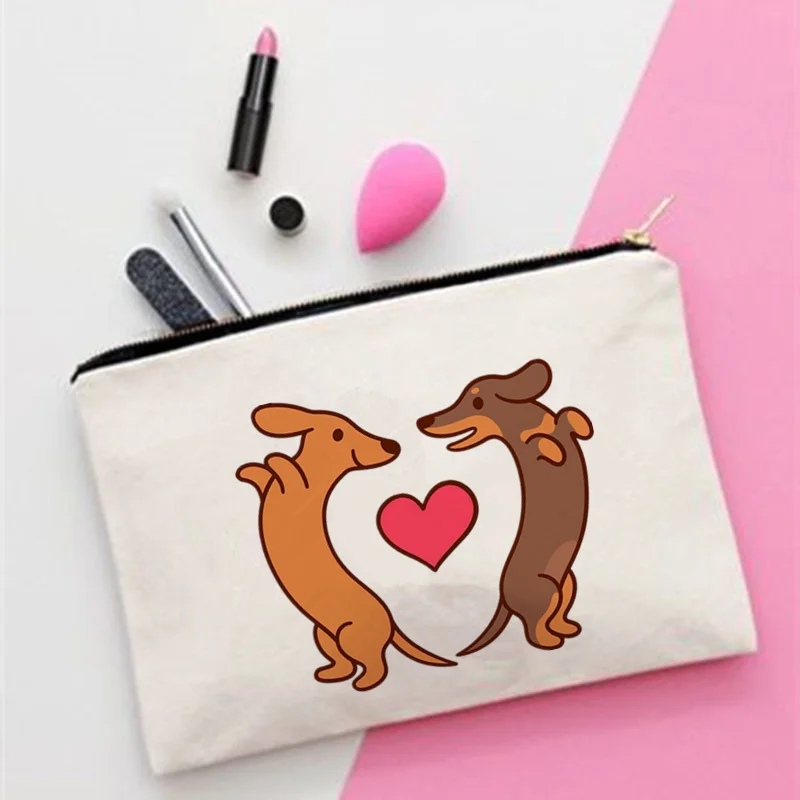 

Women Dachshund wearing glasses Printed Fashion Women Cosmetics Organizer Bag for Travel Colorful Storage Bag for Lady Gift Bag