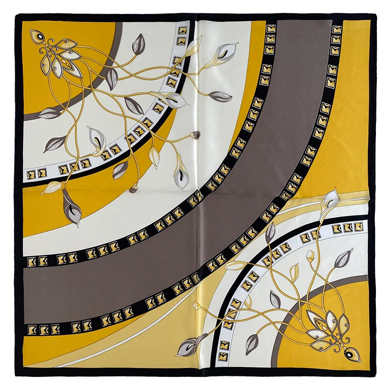 

New Arrival 100% Real Silk Scarf Fashion Women Luxury 2021 Scarves Female Wraps square shawls bandana ladies headband hijab
