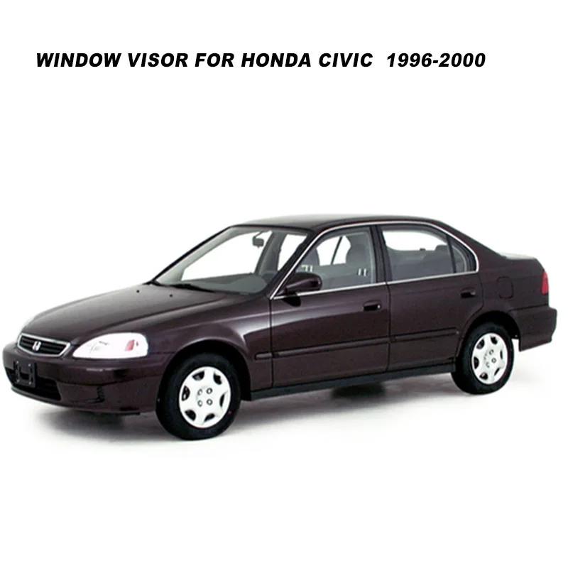 

Weathershields For Honda Civic Sedan 1996 1997 1998 1999 2000 Smoke Hook Side Window Visors Wind Rain Guards SUNZ
