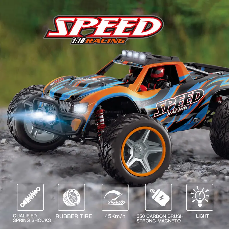 Wltoys 104009 1:10 2 4G гоночный RC автомобиль 45 км/ч 4WD скорость большой сплав Электрический