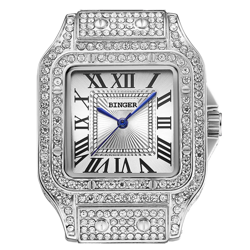 

Switzerland BINGER Luxury Brand Japan MIYOTA Quartz Watch Sapphire Zircon Diamond 30 M Waterproof Retro Ladies Wristwatches B526