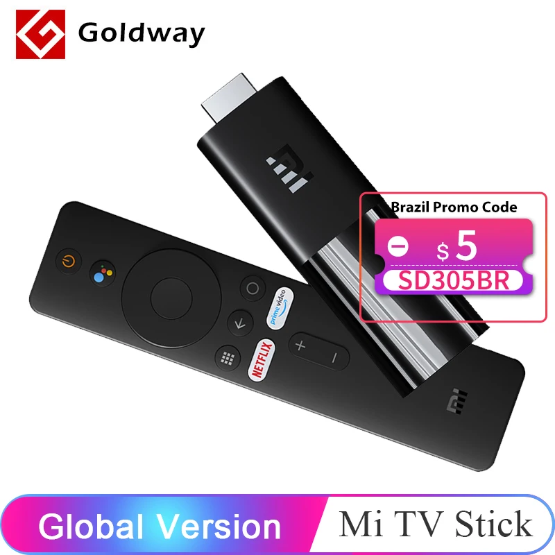Глобальная версия Xiaomi Mi TV Stick 1 ГБ ОЗУ 8 Гб ПЗУ Android 9 0 Смарт 1080P Google Assistant Bluetooth 4 2 мини