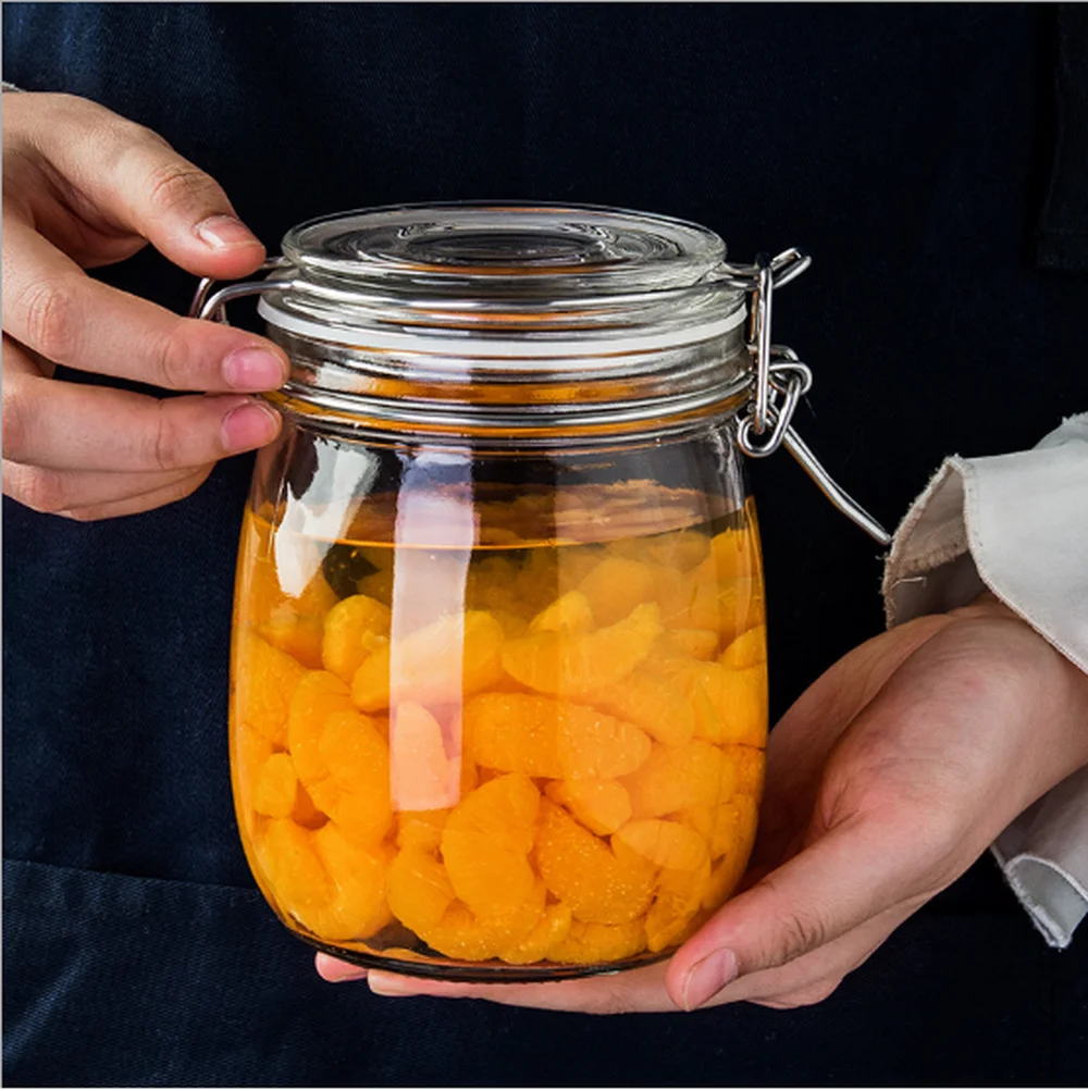 Glass Sealed Jar Food Jam Honey Bottle Pickle Miscellaneous Grains Storage Tank Tea For Kitchen | Дом и сад