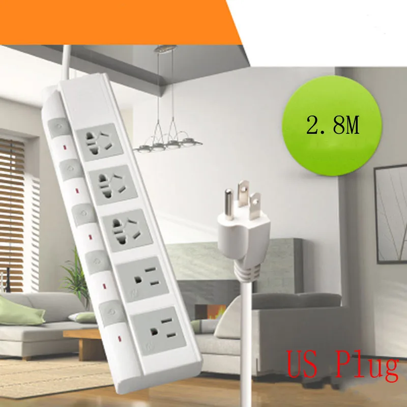 Удлинитель питания с защитой от перенапряжения штепсельная вилка стандарта США 5