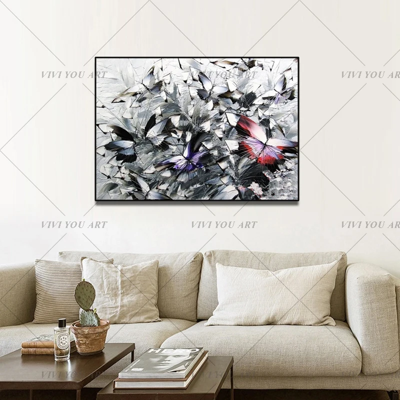 Ручная работа современная абстрактная декоративная картина в виде бабочки
