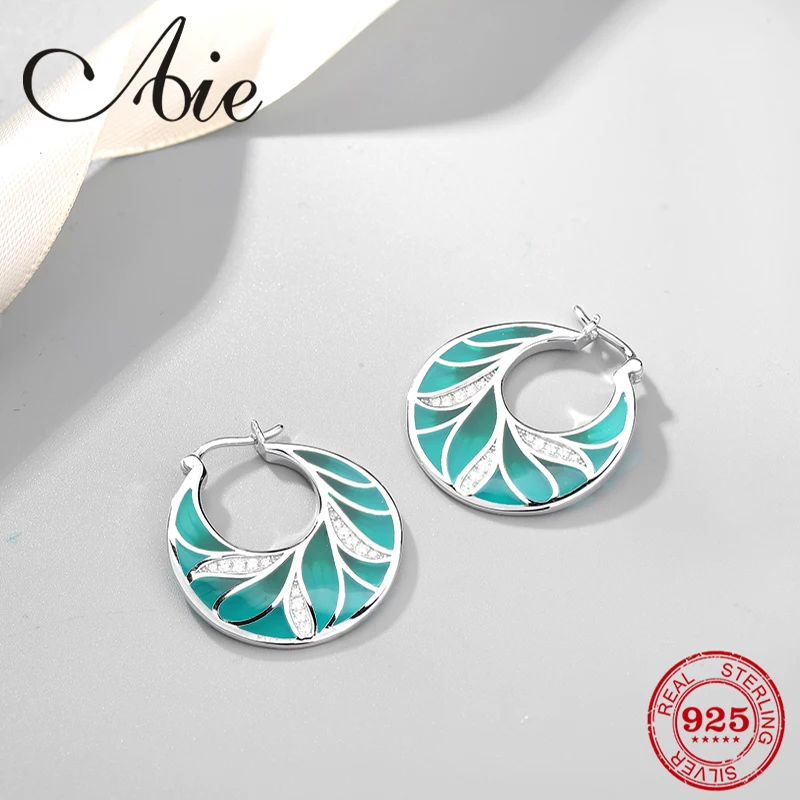 

Spring breath fashion like grass 925 Sterling Silver DIY green Enamel fine Dangle Earrings Party Jewelry