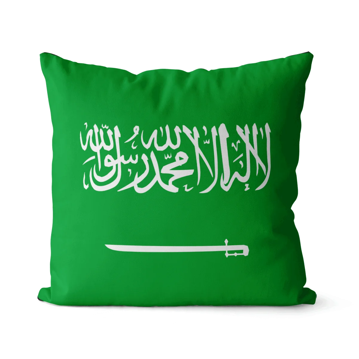 

Flag of Saudi-Arabia Velvet, Cotton Canvas square pillow cover cushion cover, used for sofa living room office party car