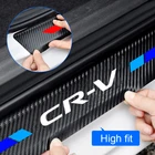 4 шт., кожаные наклейки на пороги автомобиля Honda CRV 2021 2020 2019 2018 2017 2016 2015 2007-2014