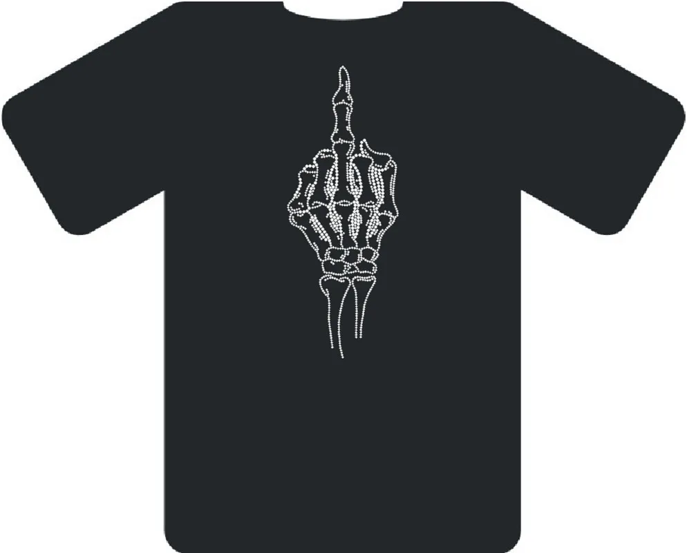 Переводная Футболка со стразами аппликация стразы на заказ в стиле панк