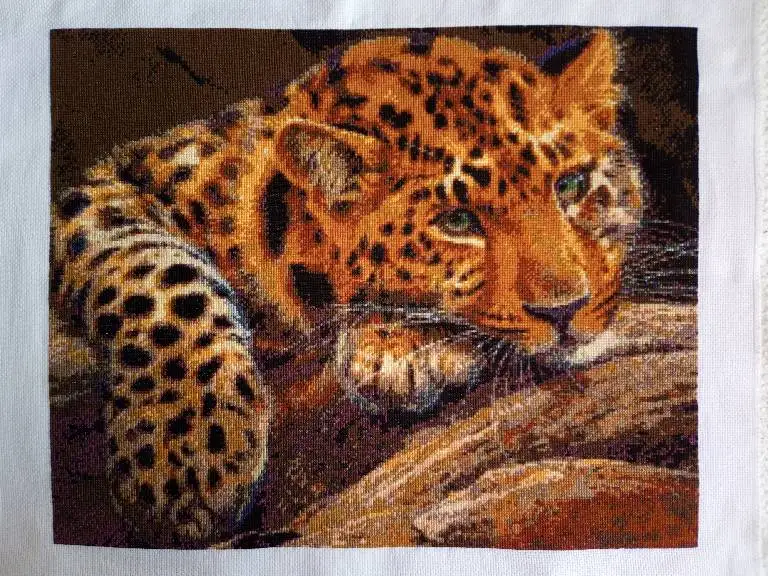 55-44 Набор для вышивки сделай сам крестиком 14 карат картина маслом печаль Лео | Дом