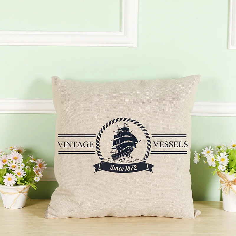 

Simple Sailing Ship Pattern Hug Pillowcase Home Decoration Hug Pillowcase Car Sofa Cushion Office Nap Hug Pillowcase Wholesale