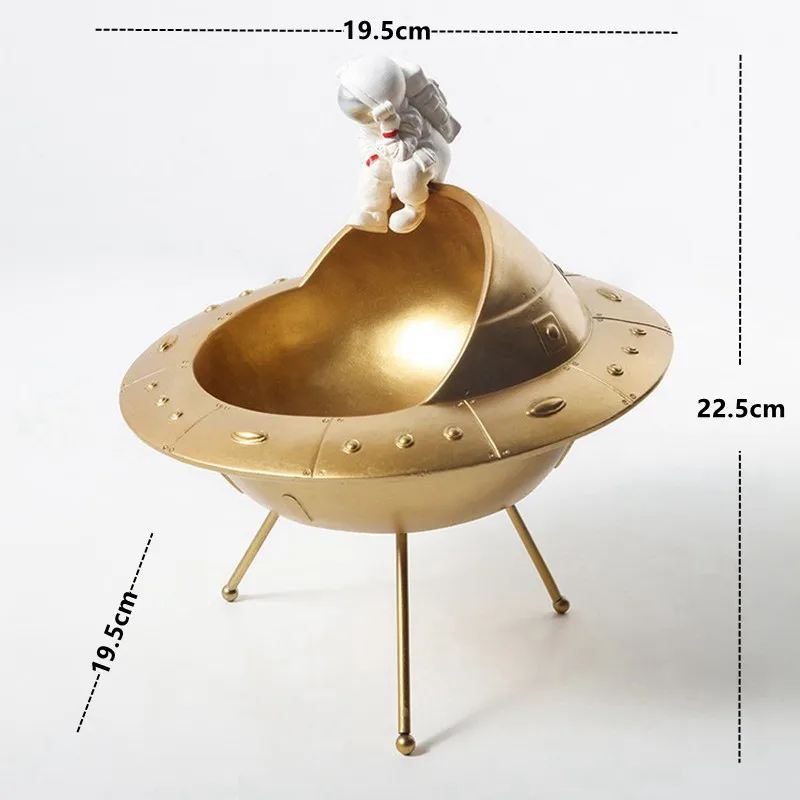 

VILEAD Resin Astronaut Statue Storage Modern Sculpture Figurine Key Candy Container Home Interior Desk Decoration Accessories