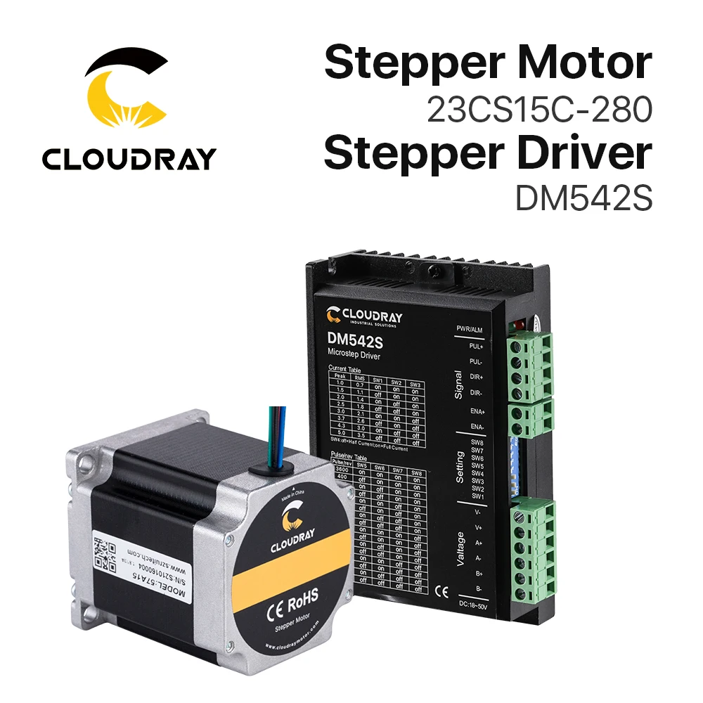 Motorista de Motor 18-50vdc para Máquina de Trituração de Gravura do Cnc da Impressora Cloudray Nema Deslizante Laço Aberto 1.5n. m 2.8a 1.0a-5.0a 3d 23 Kit
