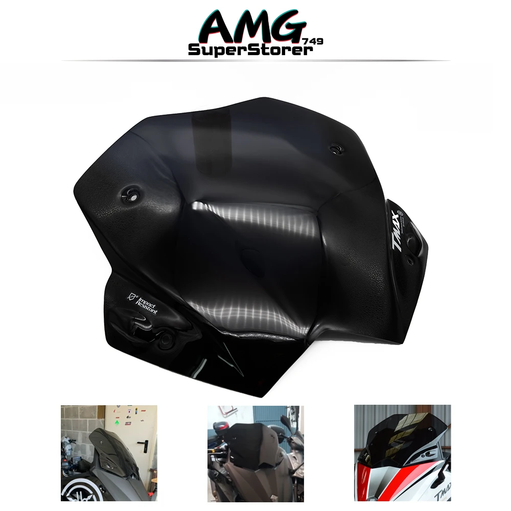 

Motorbike Windscreens Wind Deflectors Windshield Fit For YAMAHA TMAX T-MAX 530 2012 2013 2014 2015 2016